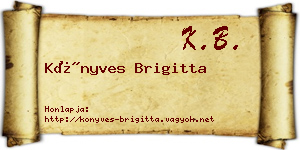 Könyves Brigitta névjegykártya